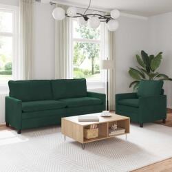 vidaXL Set de canapea 2 pcs Verde închis Catifea GartenMobel Dekor (3417111) Canapea
