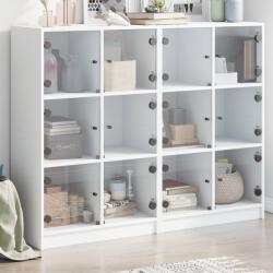 vidaXL Biblioteca cu usi, alb, 136x37x109 cm, lemn prelucrat GartenMobel Dekor (3206510) Comoda