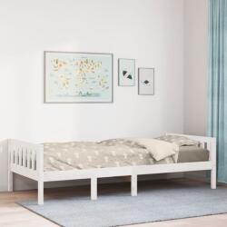 vidaXL Pat pentru copii fara saltea, alb, 75x190 cm, lemn masiv de pin GartenMobel Dekor (855034)