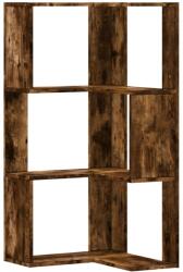 vidaXL Biblioteca 3 niveluri stejar fumuriu 50x50x102cm lemn prelucrat GartenMobel Dekor (852595) Biblioteca