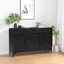 vidaXL Servanta, negru, 110x35x70 cm, lemn masiv de pin reciclat GartenMobel Dekor (349920) Comoda