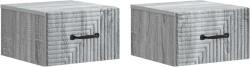 vidaXL Set 2 noptiere suspendate Sonoma gri, 34, 5 x 33 x 20 cm (898608)