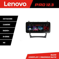 Lenovo Navigatie Mercedes W203 CLC Lenovo Pro 12.3 inch QLED 8GB+256GB 4G (KIT-093+PRO-12.3-8+256)
