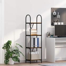 vidaXL Raft pentru carti Stejar afumat 40 x 30 x 146 cm Lemn compozit GartenMobel Dekor (879931) Biblioteca