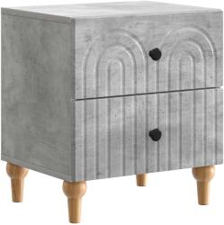 vidaXL Noptiera gri beton cu 2 sertare, din lemn prelucrat, 43x34, 5x48 cm (894071)
