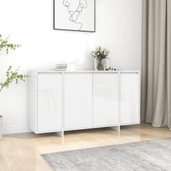 vidaXL Servanta, alb extralucios, 135x41x75 cm, PAL GartenMobel Dekor (809599) Comoda
