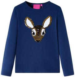 vidaXL Tricou pentru copii cu maneci lungi, bleumarin 92 GartenMobel Dekor (14179)