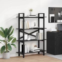 vidaXL Raft pentru carti Stejar Negru 100 x 33, 5 x 140 cm GartenMobel Dekor (883940) Biblioteca