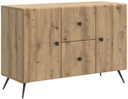 vidaXL Bufet Stejar Artizanal 89 x 34, 5 x 60 cm Lemn prelucrat GartenMobel Dekor (895584) Comoda
