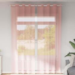 vidaXL Perdele Voile cu Oelii 2 buc Roz 140x260 cm GartenMobel Dekor (4102099)