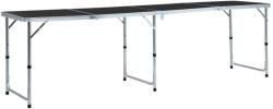 vidaXL Masa de camping pliabila, gri, 240 x 60 cm, aluminiu GartenMobel Dekor (48177)