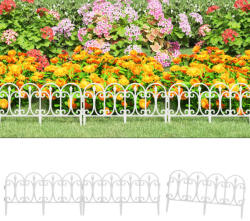 vidaXL Borduri de gazon, 17 buc. , alb, 10 m, PP GartenMobel Dekor (318294)
