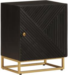 vidaXL Noptiera, neagra, 40x30x50 cm, lemn masiv de mango si fier GartenMobel Dekor (372024)