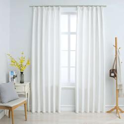 vidaXL Draperii opace cu carlige, 2 buc. , ivoriu, 140 x 245 cm GartenMobel Dekor (134487)