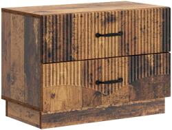 vidaXL Noptiera dormitor cu 2 sertare, lemn vechi, 62 x 34, 5 x 44, 5 cm (895243)