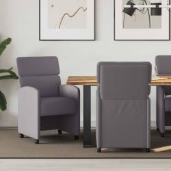 vidaXL Scaune de dining cu roti cu roti 2 pcs Gri 58 x 65 x 98 cm GartenMobel Dekor (42017886)