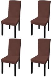 vidaXL Huse de scaun elastice drepte, 4 buc. , maro GartenMobel Dekor (131426)
