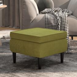 vidaXL Scaun cu picioare din lemn, verde deschis, catifea GartenMobel Dekor (329439)