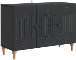 vidaXL Cabinet TV cu sertar Negru 89 x 34, 5 x 60 cm Lemn prelucrat GartenMobel Dekor (894196) Comoda