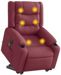 vidaXL Fotoliu de masaj electric rabatabil cu ridicare rosu vin textil GartenMobel Dekor (3310282)