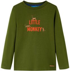 vidaXL Tricou de copii cu maneci lungi kaki închis 104 GartenMobel Dekor (13040)