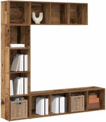 vidaXL Dulapuri cu carti 3 buc Lemn vechi Lemn prelucrat GartenMobel Dekor (3328549) Biblioteca