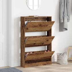 vidaXL Dulap pentru Incaltaminte cu usa Lemn vechi 80 x 21 x 125.5 cm GartenMobel Dekor (869102) Pantofar