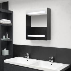 vidaXL Dulap de baie cu oglinda si LED-uri, gri, 50x14x60 cm GartenMobel Dekor (326482)