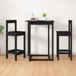 vidaXL Scaune de bar, 2 buc. , negru, 40x41, 5x112 cm, lemn masiv pin GartenMobel Dekor (822146)