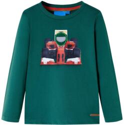 vidaXL Tricou de copii cu maneci lungi, verde, 128 GartenMobel Dekor (12877)