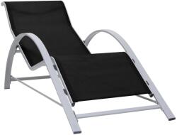 vidaXL Sezlong, negru, textilena si aluminiu GartenMobel Dekor (310533)