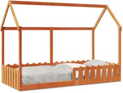 vidaXL Cadru pat de copii, maro ceruit, 90x190 cm, lemn masiv de pin GartenMobel Dekor (850694)