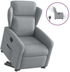 vidaXL Fotoliu electric rabatabil cu ridicare, gri deschis, textil GartenMobel Dekor (3303154)