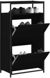 vidaXL Pantofar, negru, 60x34x112 cm, lemn compozit GartenMobel Dekor (840029) Pantofar