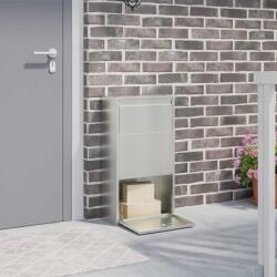 vidaXL Cutie pentru colet Argintiu 44 x 22 x 82 cm Otel Galvanizat GartenMobel Dekor (874924)