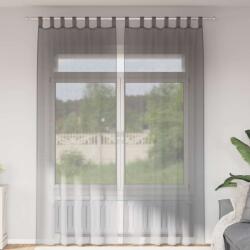 vidaXL Perdele Voile cu Bucle 2 buc Gri Inchis 140x260 cm GartenMobel Dekor (4102275)