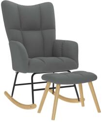 vidaXL Scaun balansoar cu taburet, gri închis, textil GartenMobel Dekor (4016801) Balansoar