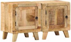 vidaXL Noptiera 2 buc 40x32x46 cm Lemn masiv Mango brut GartenMobel Dekor (4104508)