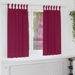 vidaXL Perdele Opaque cu Inel 2 pcs Rosu Vin 175 x 140 cm Poliester GartenMobel Dekor (4107574)