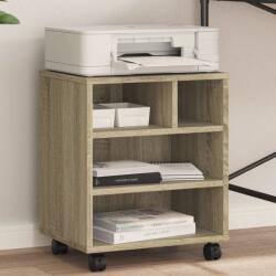vidaXL Suport pentru imprimanta cu roti, stejar sonoma, 41x32x48 cm GartenMobel Dekor (840620)