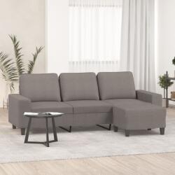 vidaXL Canapea cu 3 locuri si taburet, taupe, 180 cm, material textil GartenMobel Dekor (3201158) Canapea