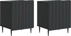 vidaXL Set 2 noptiere negre din lemn prelucrat, 43 x 34, 5 x 52 cm (894338)