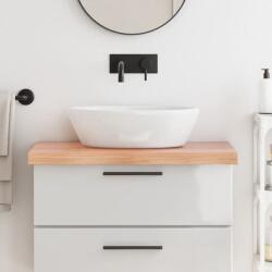 vidaXL Blat de baie, maro deschis, 80x60x(2-6) cm, lemn masiv tratat GartenMobel Dekor (3156124)