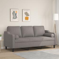 vidaXL Canapea cu 3 locuri cu pernute, gri taupe, 180 cm, textil GartenMobel Dekor (3200860) Canapea