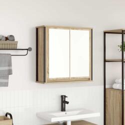 vidaXL Dulap de baie cu oglinda Stejar Sonoma 60x21x60 cm GartenMobel Dekor (861898)