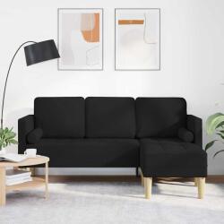 vidaXL Set de canapea cu perna Negru Poliester GartenMobel Dekor (42001915) Canapea