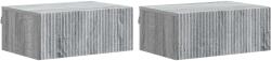 vidaXL Set 2 noptiere suspendate gri Sonoma, 49 x 34, 5 x 20 cm, montaj perete (898458)
