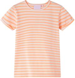 vidaXL Tricou pentru copii, portocaliu neon, 128 GartenMobel Dekor (10942)