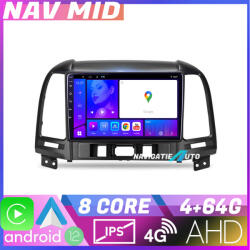 Edotec Navigatie Hyundai Santa Fe Android 12, 4GB RAM, 64GB, CarPlay, ecran 720P (NAV2-9-4+64|K-008)