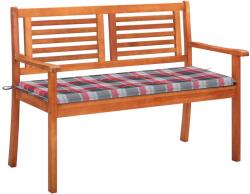 vidaXL Banca gradina 2 locuri, cu perna, 120 cm, lemn masiv eucalipt GartenMobel Dekor (3060982)
